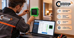 porta badge programmabile