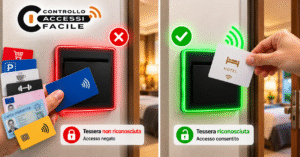 porta badge programmabile